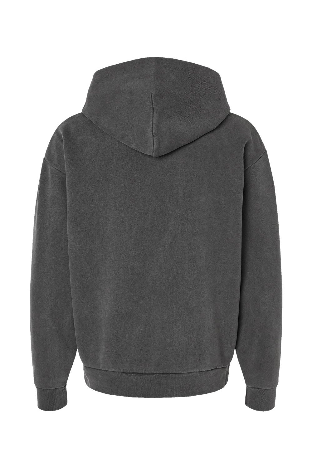 Independent Trading Company IND420XD Mens Mainstreet Hooded Sweatshirt Hoodie w/ Pouch Pocket Pigment Black Flat Back