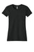 Next Level NL6710/6710 Womens Jersey Short Sleeve Crewneck T-Shirt Black Flat Front