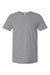Tultex 602CVC Mens CVC Short Sleeve Crewneck T-Shirt Heather Grey Flat Front