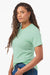 Tultex 602 Mens Short Sleeve Crewneck T-Shirt Light Mint Green Model Side