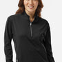 Adidas Womens Ultimate365 Moisture Wicking 1/4 Zip Sweatshirt w/ Pockets - Black - New