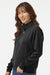 Adidas A1002 Womens Ultimate365 1/4 Zip Sweatshirt w/ Pockets Black Model Side