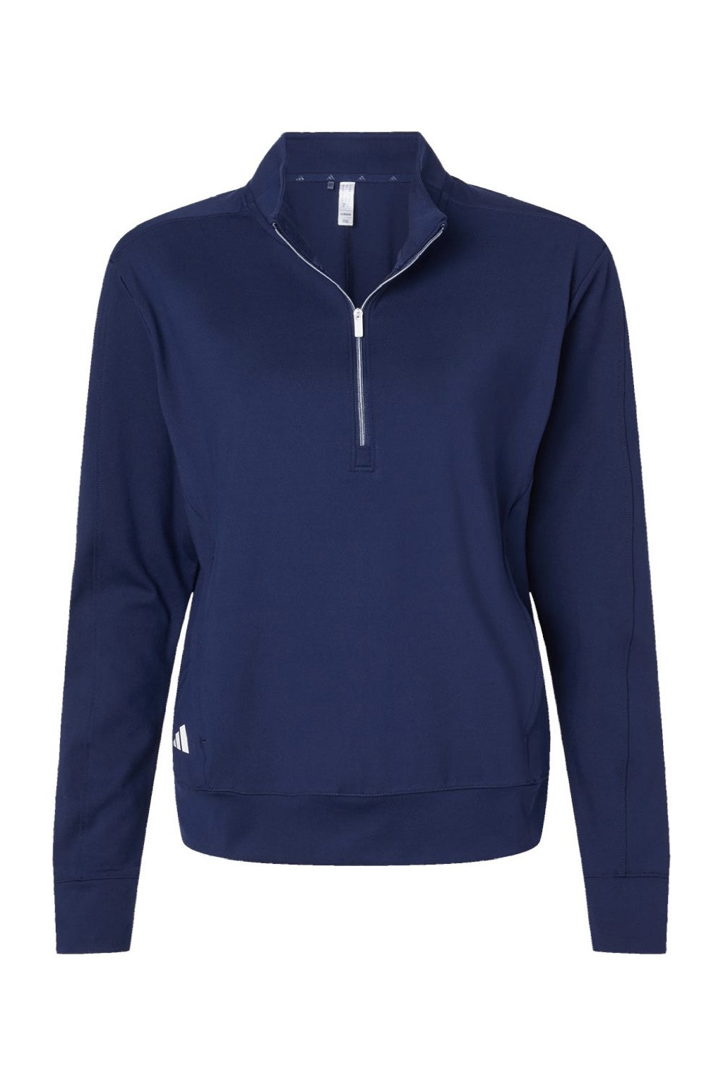 Adidas A1002 Womens Ultimate365 1/4 Zip Sweatshirt w/ Pockets Collegiate Navy Blue Flat Front