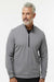 Adidas A2002 Mens 1/4 Zip Sweatshirt Grey/Black Model Front