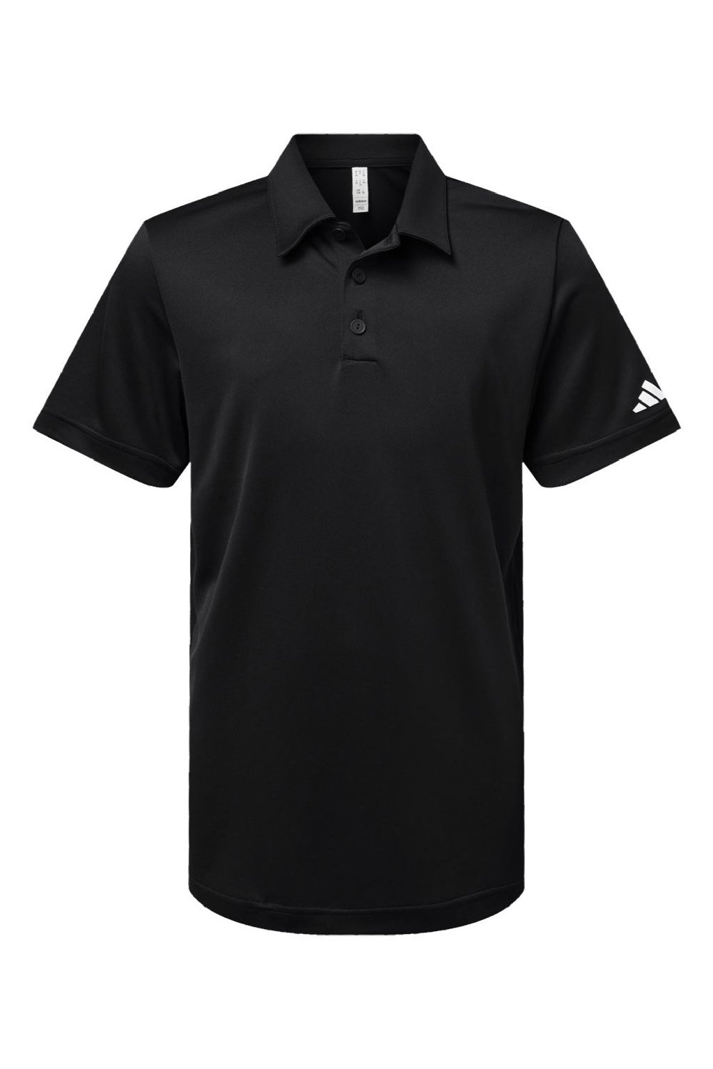 Adidas A4000 Womens Performance Short Sleeve Polo Shirt Black Flat Front