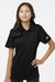 Adidas A4000 Womens Performance Short Sleeve Polo Shirt Black Model Front