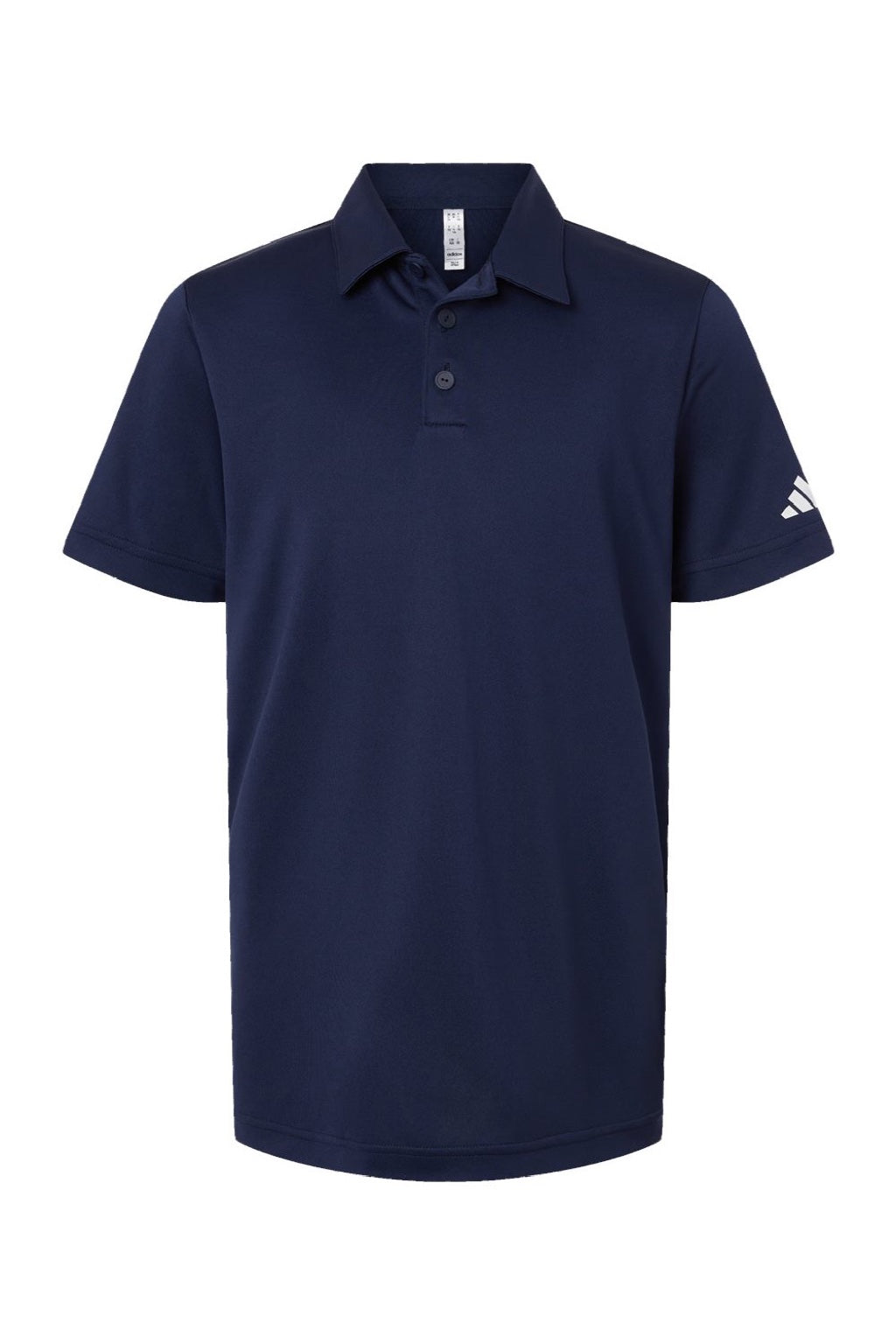 Adidas A4000 Womens Performance Short Sleeve Polo Shirt Collegiate Navy Blue Flat Front