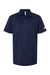Adidas A4000 Womens Performance Short Sleeve Polo Shirt Collegiate Navy Blue Flat Front