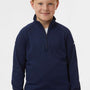 Adidas Youth 1/4 Zip Sweatshirt - Collegiate Navy Blue - New