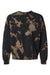Dyenomite 681BW Mens Essential Fleece Bleach Wash Crewneck Sweatshirt Gobi Flat Front