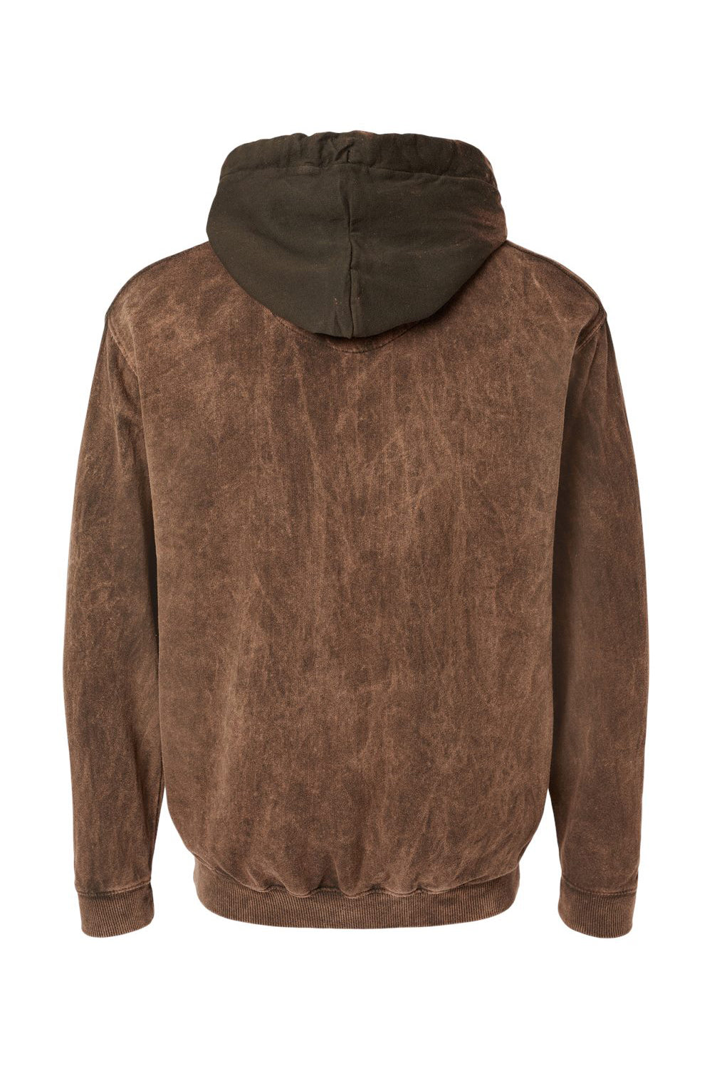 Dyenomite 854MW Mens Premium Fleece Mineral Wash Hooded Sweatshirt Hoodie Hounddog Brown Flat Back