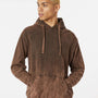 Dyenomite Mens Premium Fleece Mineral Wash Hooded Sweatshirt Hoodie - Hounddog Brown - NEW