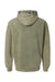 Dyenomite 854MW Mens Premium Fleece Mineral Wash Hooded Sweatshirt Hoodie Kale Green Flat Back