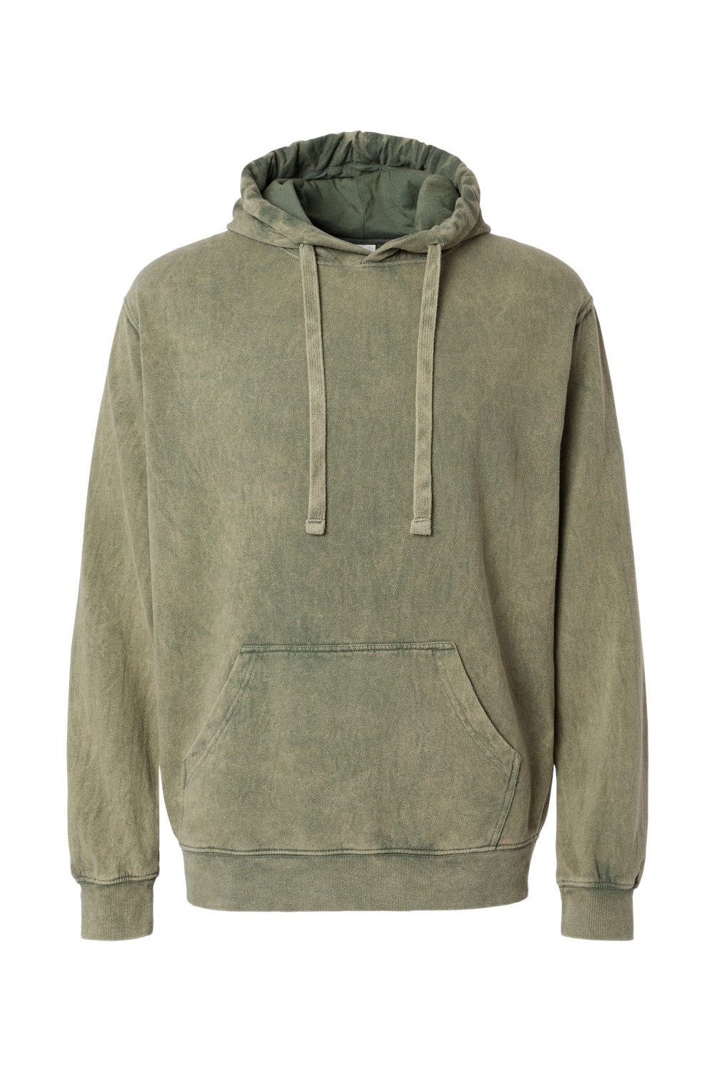 Dyenomite 854MW Mens Premium Fleece Mineral Wash Hooded Sweatshirt Hoodie Kale Green Flat Front