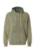Dyenomite 854MW Mens Premium Fleece Mineral Wash Hooded Sweatshirt Hoodie Kale Green Flat Front