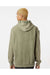 Dyenomite 854MW Mens Premium Fleece Mineral Wash Hooded Sweatshirt Hoodie Kale Green Model Back