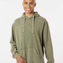 Dyenomite Mens Premium Fleece Mineral Wash Hooded Sweatshirt Hoodie - Kale Green - NEW