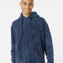 Dyenomite Mens Premium Fleece Mineral Wash Hooded Sweatshirt Hoodie - Midnight Blue - NEW