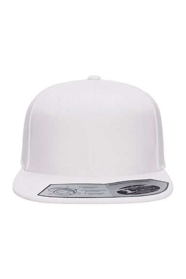 Flexfit Hats 110F/110FT Mens Adjustable Hat White Flat Front
