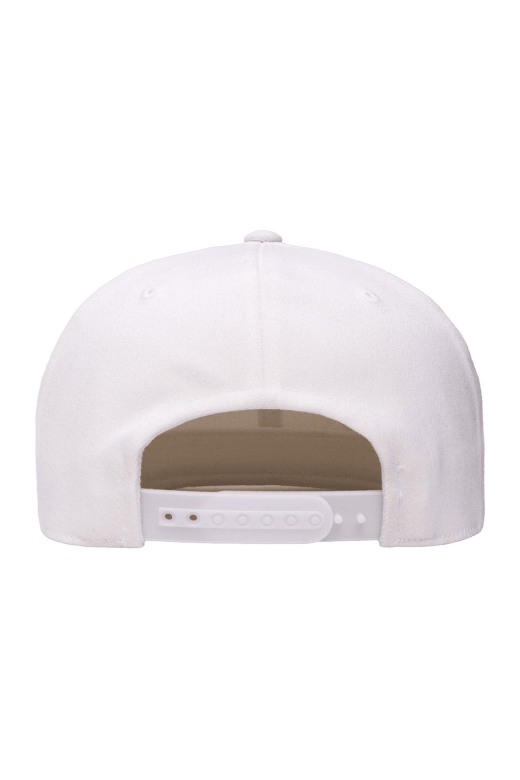 Flexfit Hats 110F/110FT Mens Adjustable Hat White Flat Back