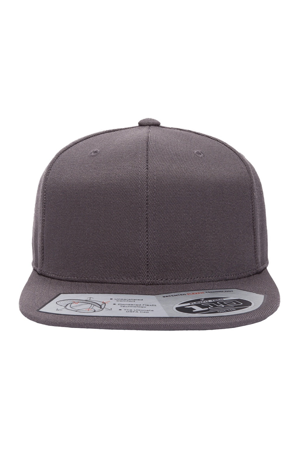 Flexfit Hats 110F/110FT Mens Adjustable Hat Dark Grey Flat Front