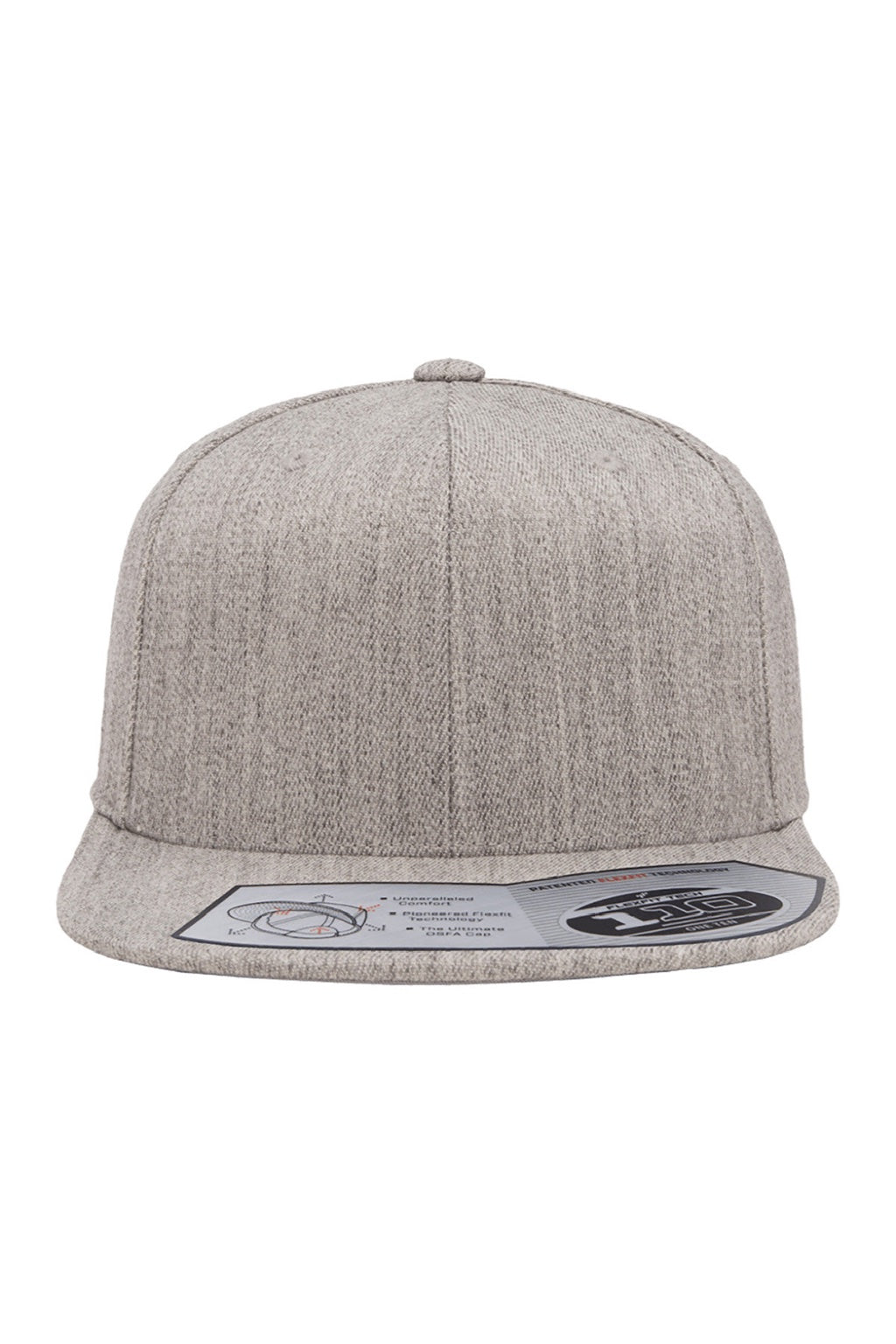 Flexfit Hats 110F/110FT Mens Adjustable Hat Heather Grey Flat Front