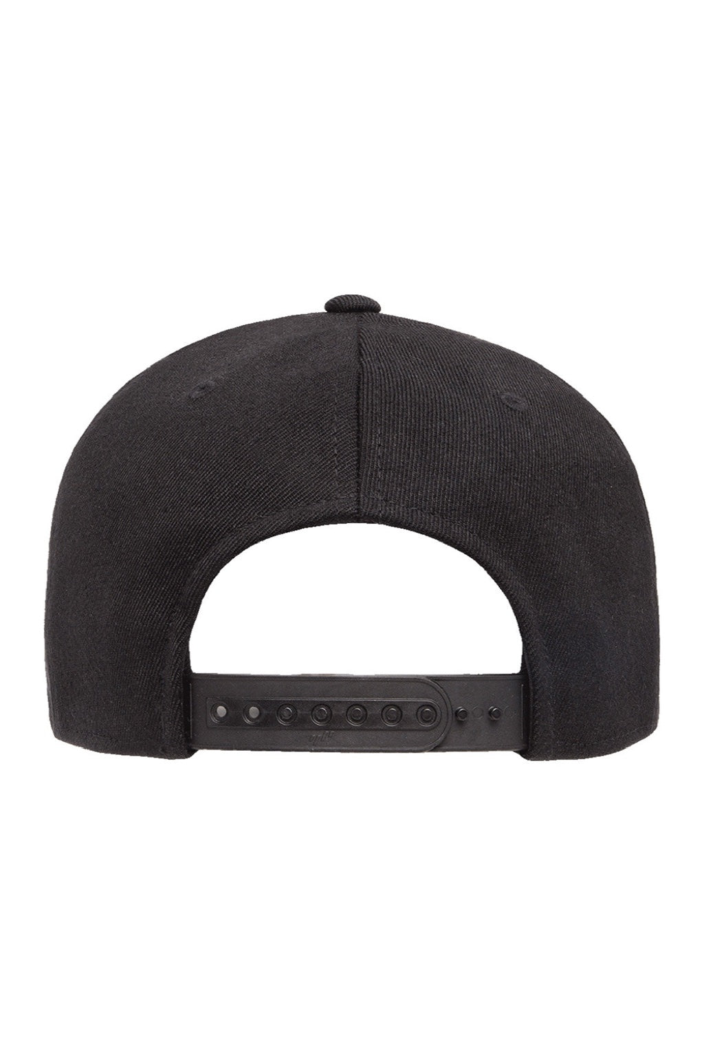 Flexfit Hats 110F/110FT Mens Adjustable Hat Black Flat Back