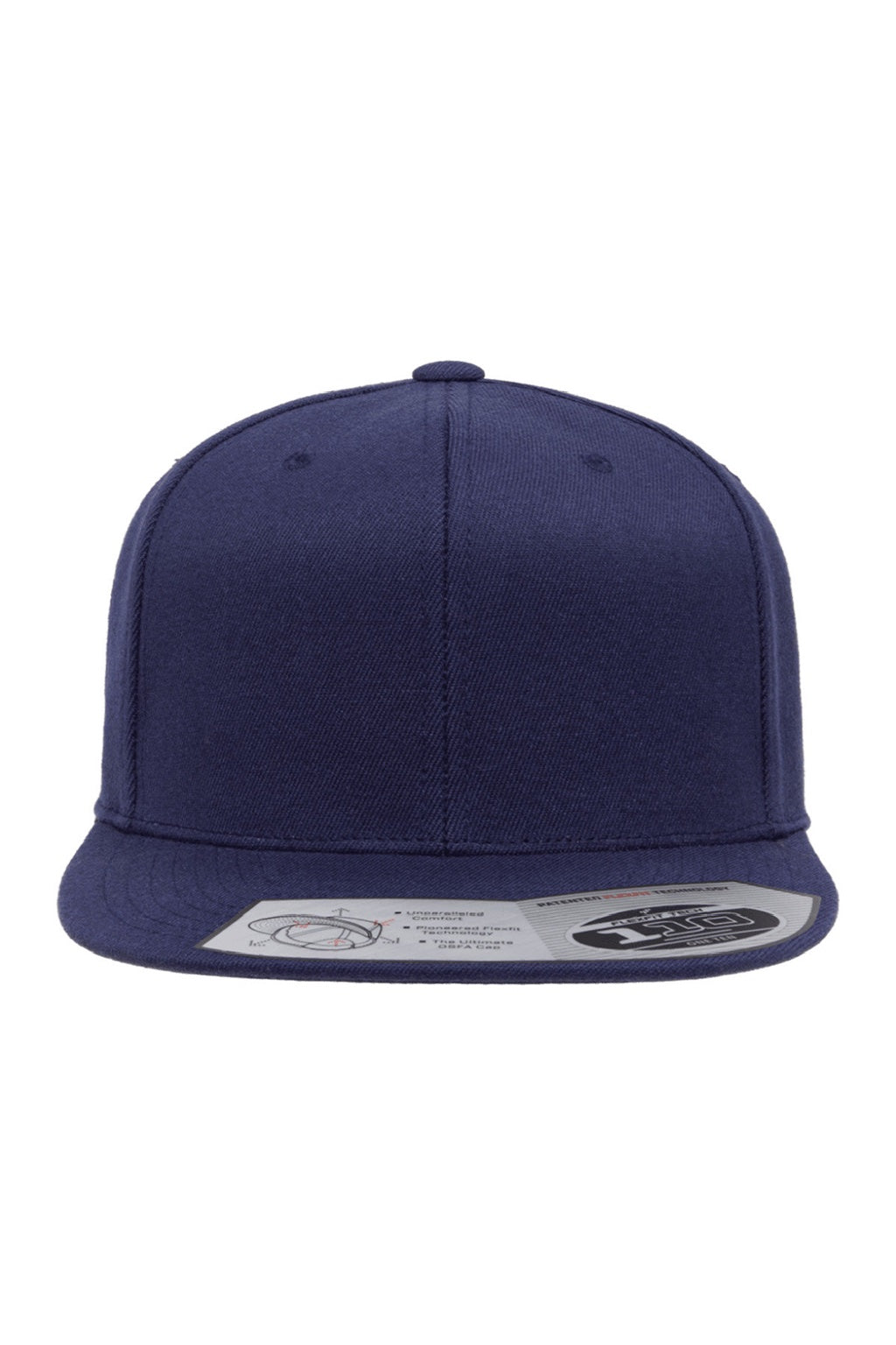 Flexfit Hats 110F/110FT Mens Adjustable Hat Navy Blue Flat Front