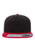 Flexfit Hats 110F/110FT Mens Adjustable Hat Black/Red Flat Front