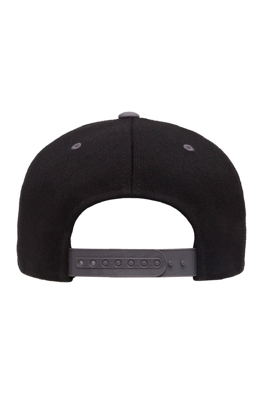 Flexfit Hats 110F/110FT Mens Adjustable Hat Black/Grey Flat Back