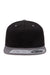 Flexfit Hats 110F/110FT Mens Adjustable Hat Black/Grey Flat Front