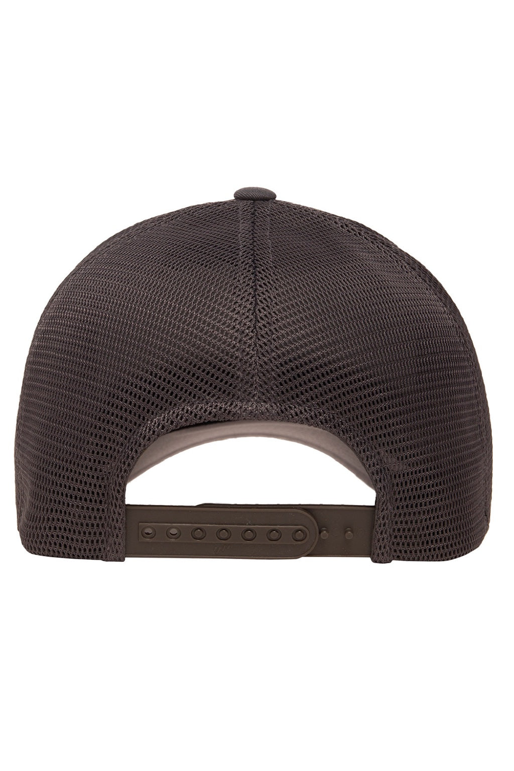 Flexfit Hats 110M/110MT Mens Mesh Snapback Trucker Hat Charcoal Grey Flat Back