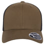 Flexfit Hats Mens Mesh Snapback Trucker Hat - Coyote Brown/Black