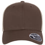 Flexfit Hats Mens Mesh Snapback Trucker Hat - Brown/Khaki