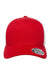 Flexfit Hats 110M/110MT Mens Mesh Snapback Trucker Hat Red/White Flat Front