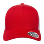 Flexfit Hats Mens Mesh Snapback Trucker Hat - Red/White