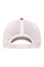 Flexfit Hats 110M/110MT Mens Mesh Snapback Trucker Hat Red/White Flat Back