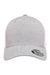 Flexfit Hats 110M/110MT Mens Mesh Snapback Trucker Hat Silver Grey Melange/White Flat Front