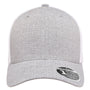 Flexfit Hats Mens Mesh Snapback Trucker Hat - Silver Grey Melange/White