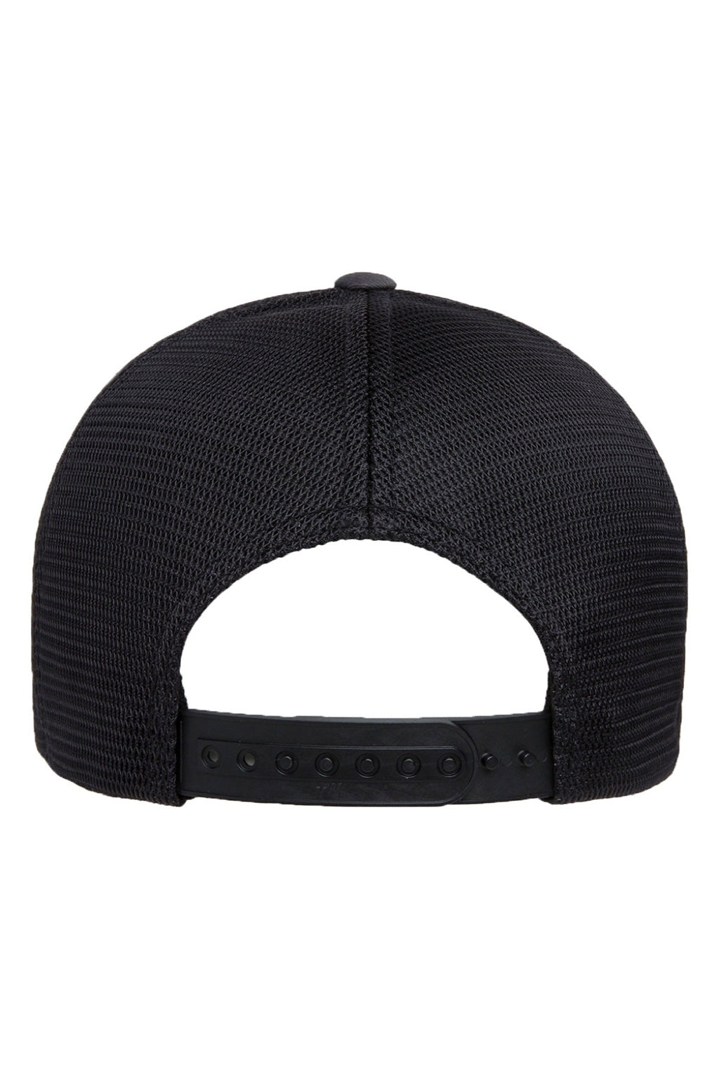 Flexfit Hats 110M/110MT Mens Mesh Snapback Trucker Hat Charcoal Grey/Black Flat Back