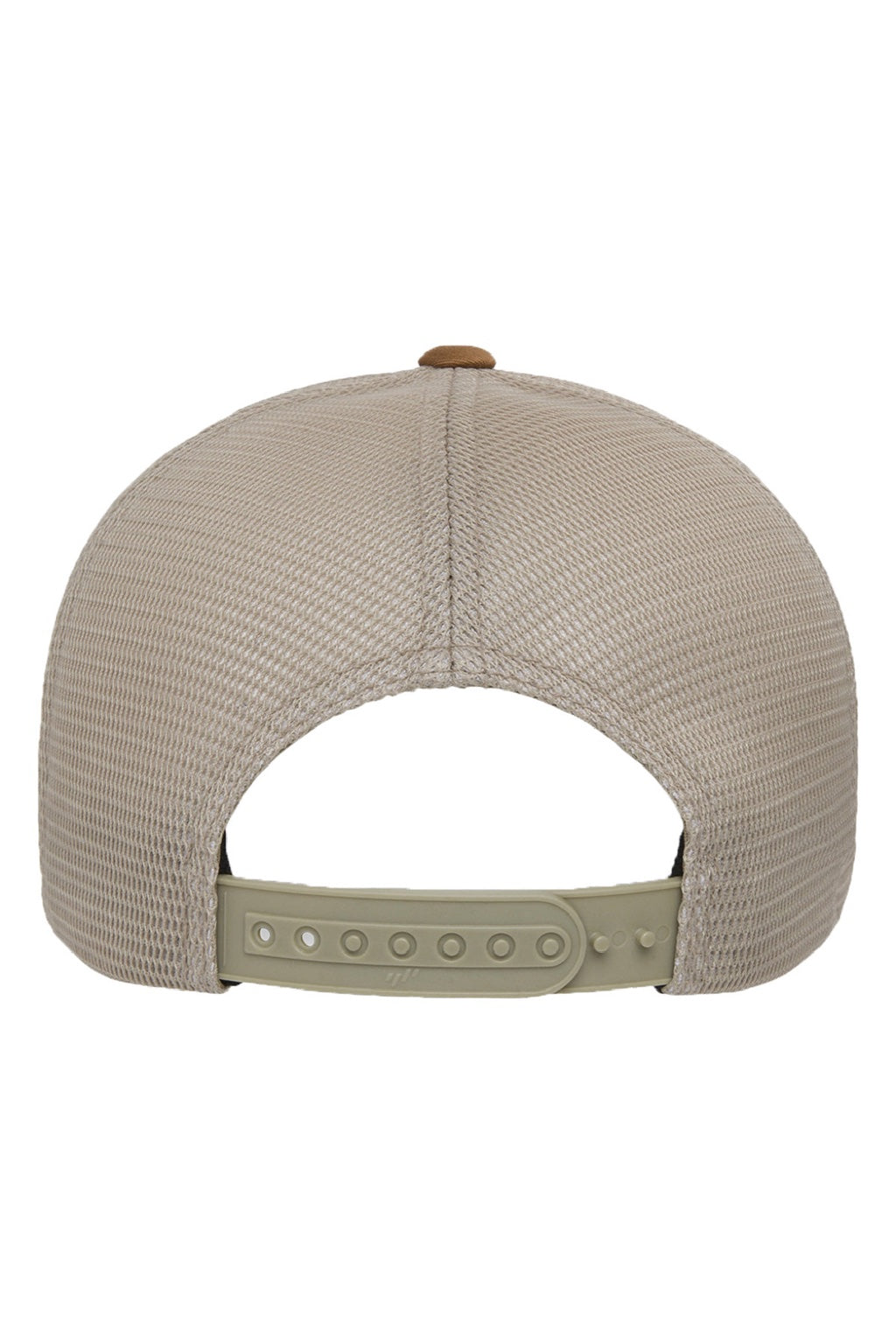 Flexfit Hats 110M/110MT Mens Mesh Snapback Trucker Hat Caramel Brown/Khaki Flat Back