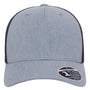 Flexfit Hats Mens Mesh Snapback Trucker Hat - Heather Grey/Black