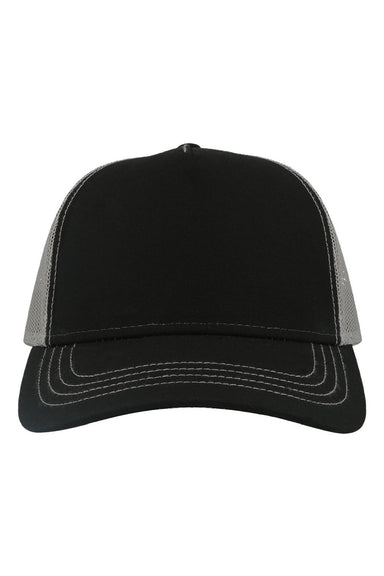 Atlantis Hats RAPPER Mens Sustainable Canvas Adjustable Hat Black/Grey Flat Front