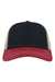 Atlantis Hats RAPPER Mens Sustainable Canvas Adjustable Hat Navy Blue/Burgundy/Khaki Flat Front