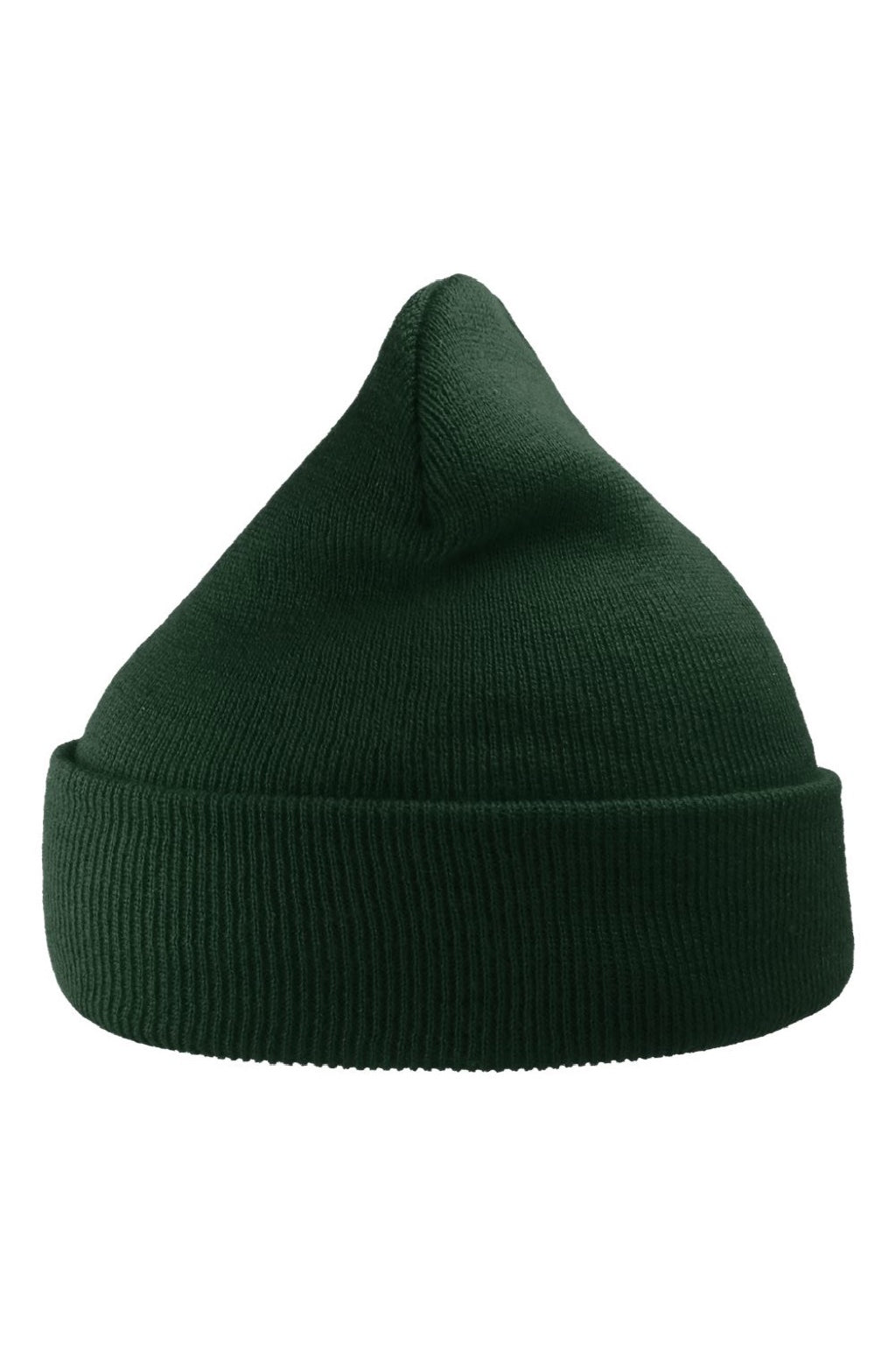 Atlantis Hats WIND Mens Sustainable Beanie Bottle Green Flat Front