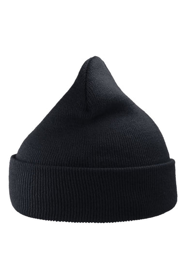 Atlantis Hats WIND Mens Sustainable Beanie Navy Blue Flat Front