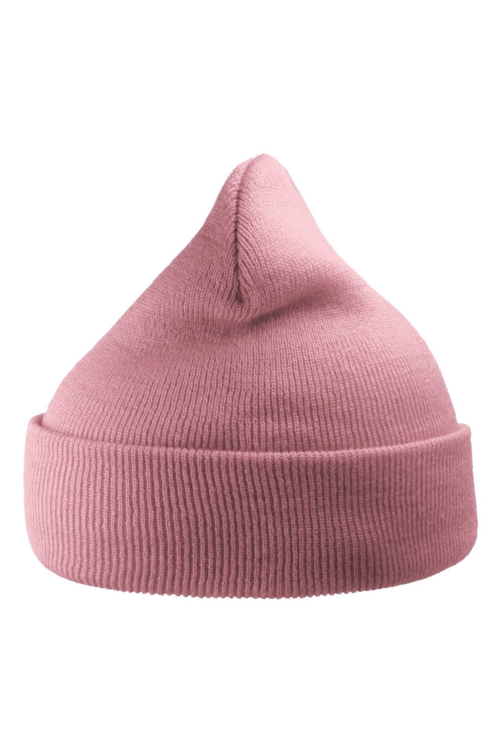 Atlantis Hats WIND Mens Sustainable Beanie Pink Flat Front