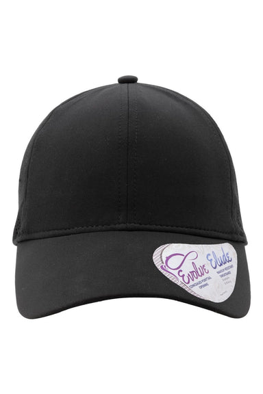 Infinity Her Hats GABY Womens Perforated Performance Adjustable Hat Black Flat Front