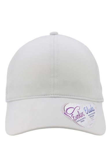 Infinity Her Hats GABY Womens Perforated Performance Adjustable Hat Light Grey Flat Front