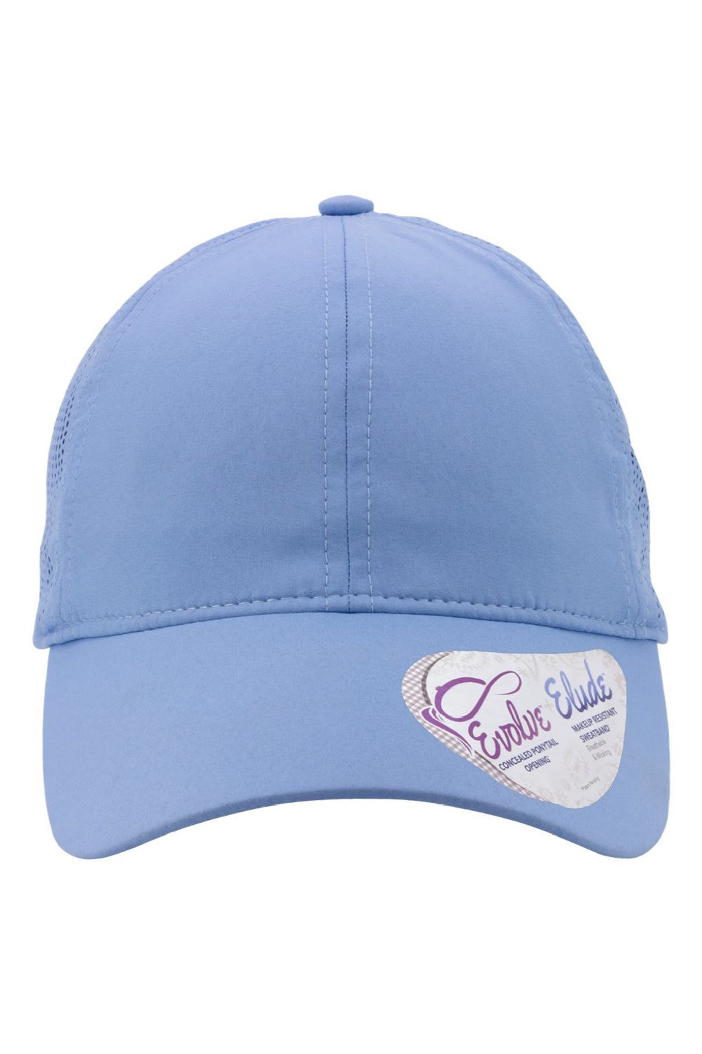 Infinity Her Hats GABY Womens Perforated Performance Adjustable Hat Periwinkle Blue Flat Front